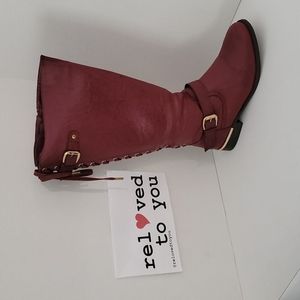 Torrid Oxblood Faux Leather Lace up Back Boot ✨Size 10W